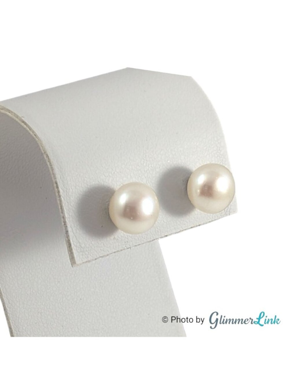 Honora White Cultured Pearl 8.5mm Stainless Steel Stud Earrings - Picture 2 of 11